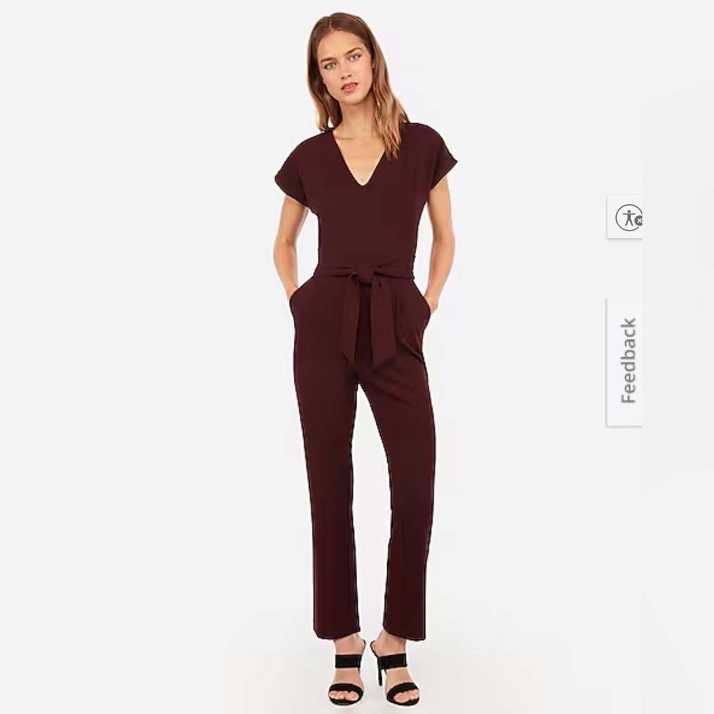 Express Burgundy Jumpsuit